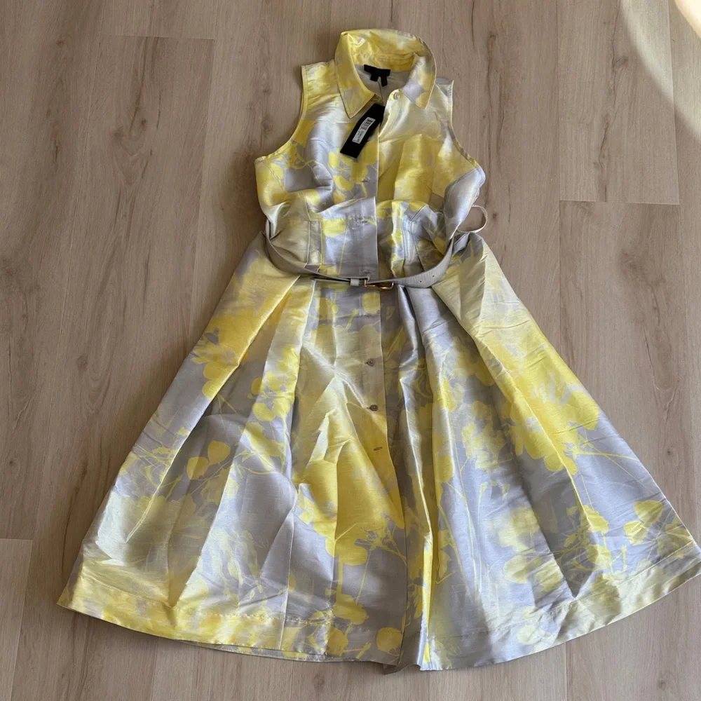 Donna Karan Yellow and Gray A-Line Skirt - Picture 7 of 8